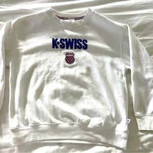 K Swiss crew neck long sleeve sweater size M